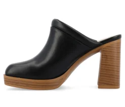 Women's Izara Block Heel Platform Clogs|Journee Collection Outlet
