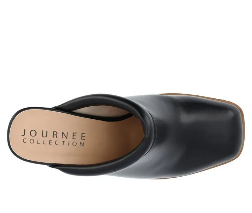 Women's Izara Block Heel Platform Clogs|Journee Collection Outlet