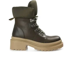 Women's Irrah Heeled Combat Booties|Journee Collection