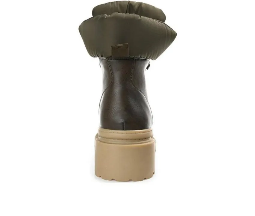 Women's Irrah Heeled Combat Booties|Journee Collection