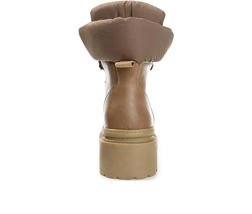 Journee Collection Lace Up|Dress>Women's Irrah Heeled Combat Booties