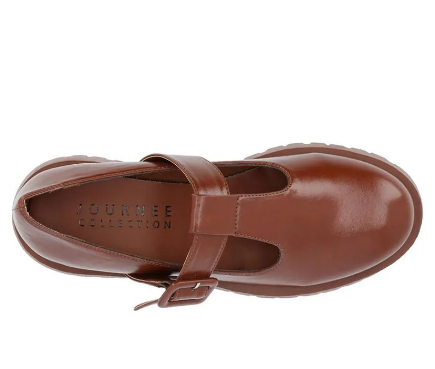Journee Collection Loafers & Oxfords>Women's Suvi Chunky T-Strap Mary Janes