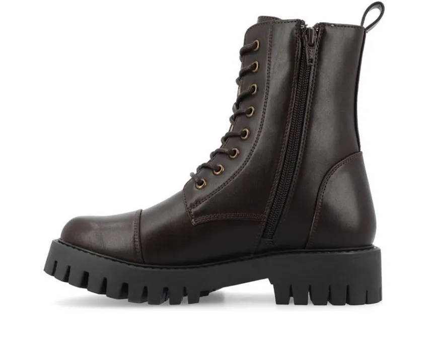 Journee Collection Lace Up>Women's Aaley Combat Boots
