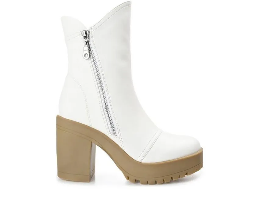 Women's Jaquie Block Heel Platform Booties|Journee Collection Hot