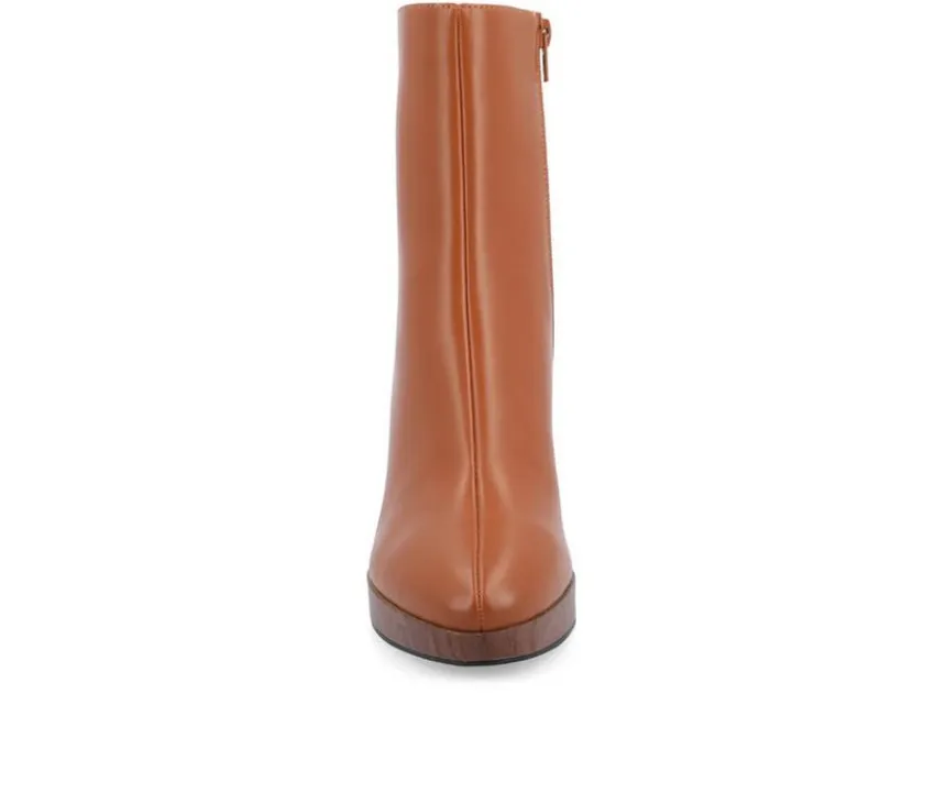 Women's Romer Block Heeled Platform Booties|Journee Collection Hot