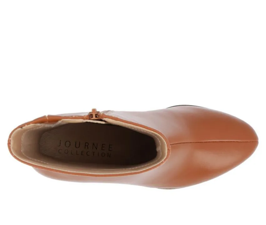 Women's Romer Block Heeled Platform Booties|Journee Collection Hot