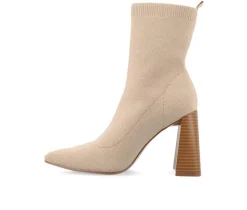 Women's Noralinn Heeled Stretch Knit Booties|Journee Collection Best