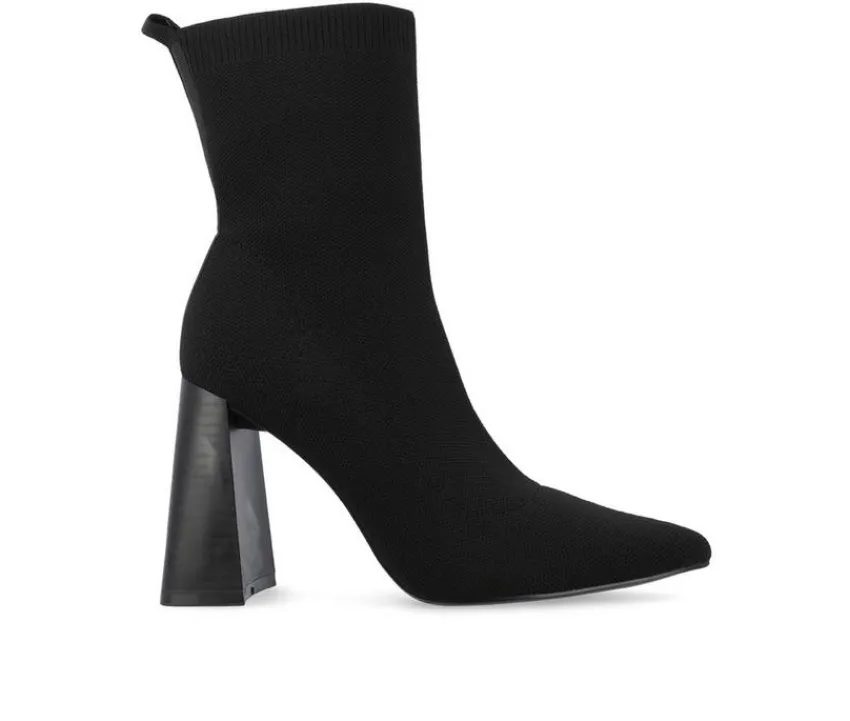 Journee Collection Dress>Women's Noralinn Heeled Stretch Knit Booties
