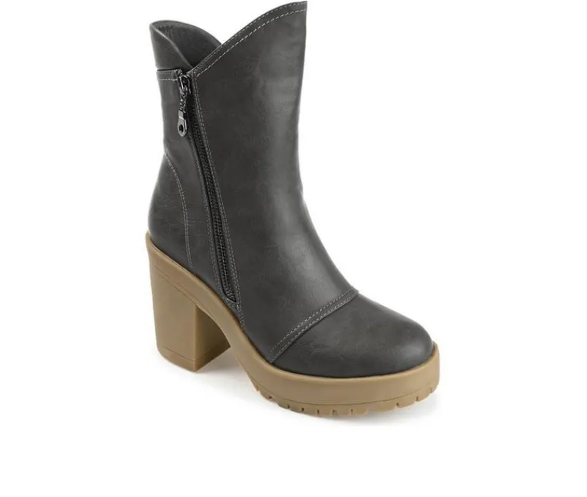 Journee Collection Dress>Women's Jaquie Block Heel Platform Booties