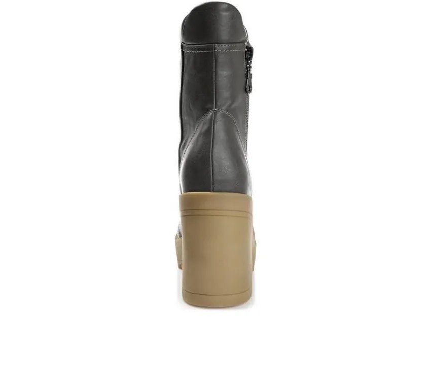 Journee Collection Dress>Women's Jaquie Block Heel Platform Booties