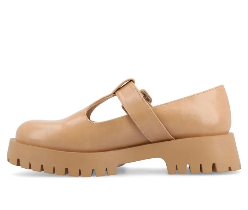 Journee Collection Loafers & Oxfords>Women's Suvi Chunky T-Strap Mary Janes