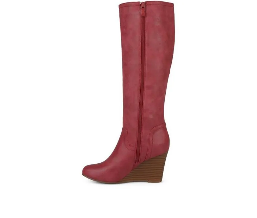 Journee Collection Tall>Women's Langly Wedge Knee High Boots