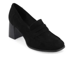 Women's Malleah Block Heel Loafers|Journee Collection Discount