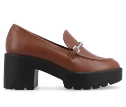 Journee Collection Loafers & Oxfords>Women's Keeziah Chunky Heeled Loafers