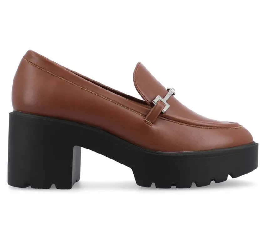 Journee Collection Loafers & Oxfords>Women's Keeziah Chunky Heeled Loafers