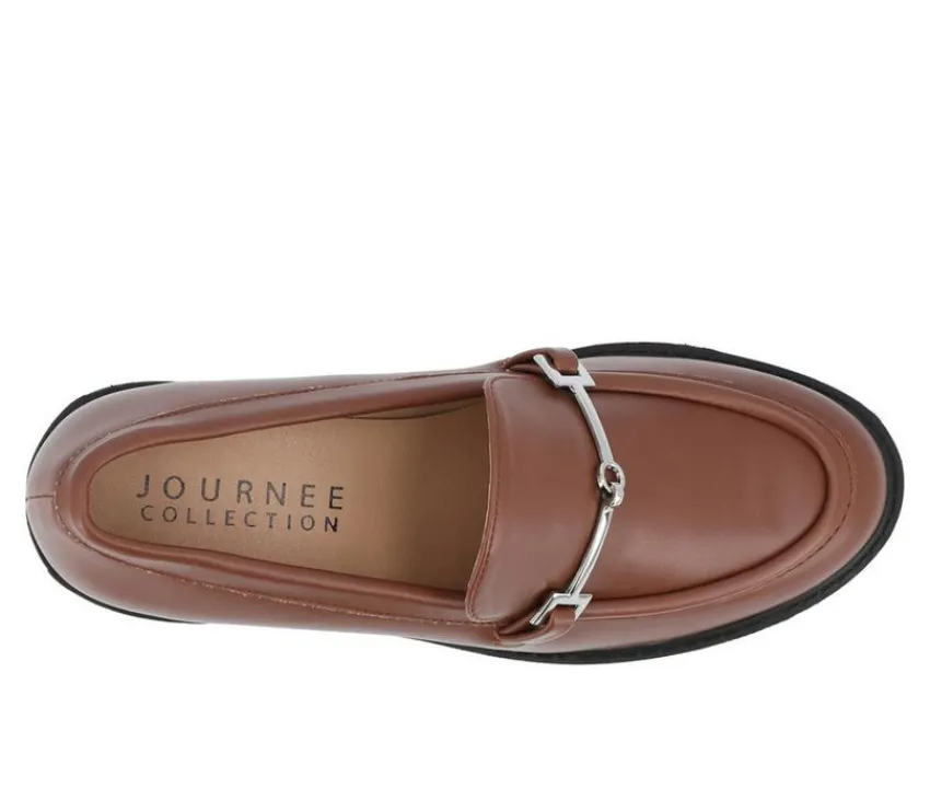 Journee Collection Loafers & Oxfords>Women's Keeziah Chunky Heeled Loafers