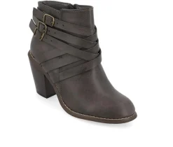 Journee Collection Dress>Women's Strap Wide Width Booties