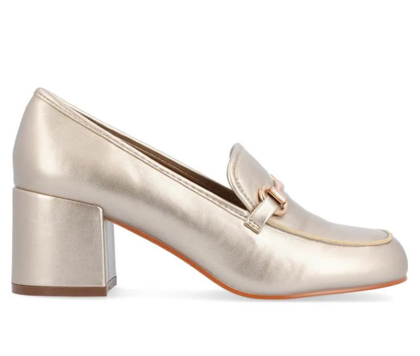 Journee Collection Loafers & Oxfords>Women's Nysaa Block Heel Loafers
