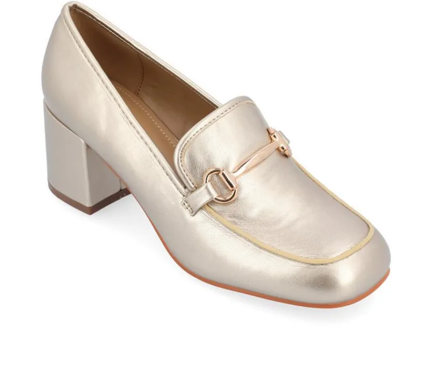 Journee Collection Loafers & Oxfords>Women's Nysaa Block Heel Loafers