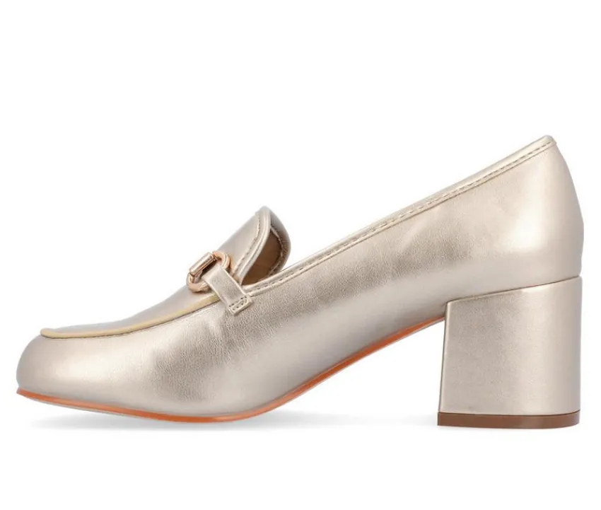 Journee Collection Loafers & Oxfords>Women's Nysaa Block Heel Loafers