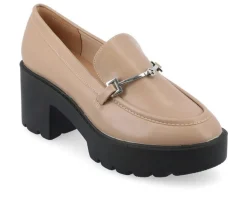 Journee Collection Loafers & Oxfords>Women's Keeziah Chunky Heeled Loafers