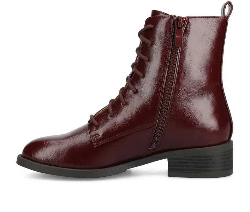 Women's Vienna Lace-Up Boots|Journee Collection Outlet