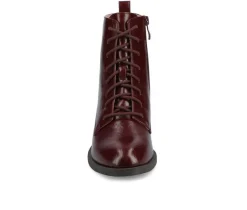 Women's Vienna Lace-Up Boots|Journee Collection Outlet