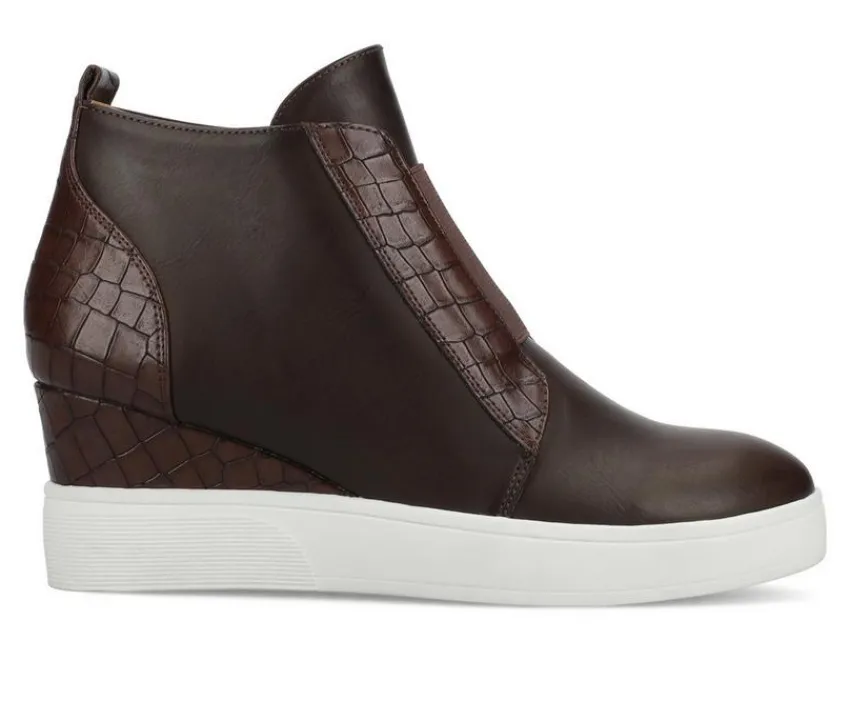 Women's Clara Wedge Sneakers|Journee Collection Clearance