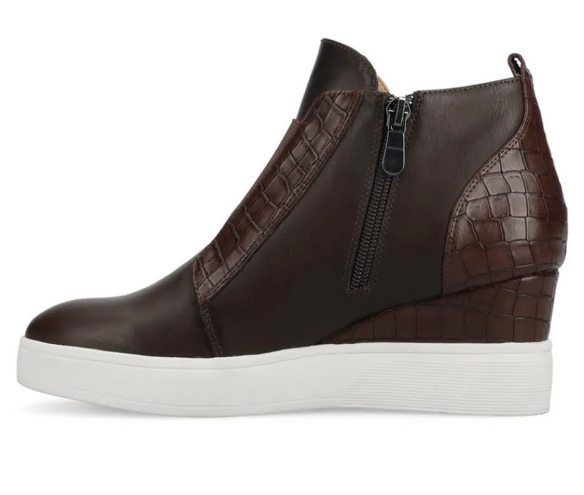 Women's Clara Wedge Sneakers|Journee Collection Clearance