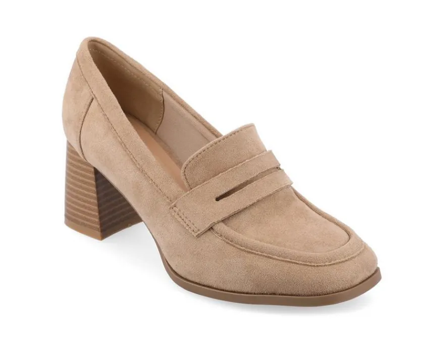 Journee Collection Loafers & Oxfords>Women's Malleah Block Heel Loafers