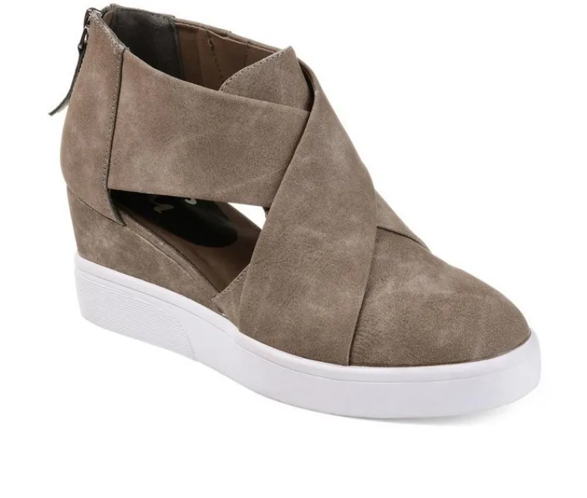 Journee Collection Platform>Women's Seena Wedge Sneakers