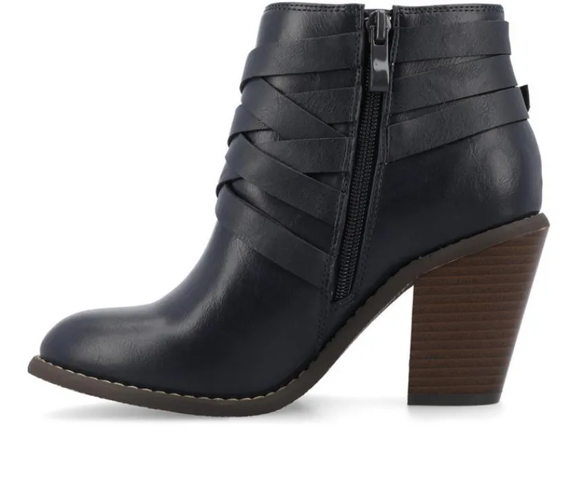 Women's Strap Wide Width Booties|Journee Collection Outlet