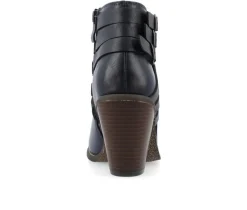 Women's Strap Wide Width Booties|Journee Collection Outlet