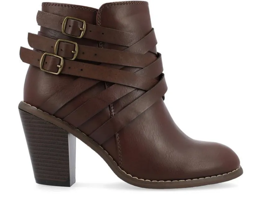 Women's Strap Wide Width Booties|Journee Collection Best