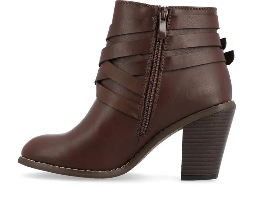 Women's Strap Wide Width Booties|Journee Collection Best