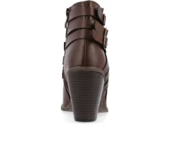Women's Strap Wide Width Booties|Journee Collection Best