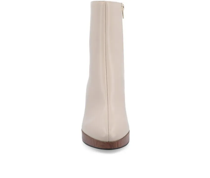 Women's Romer Block Heeled Platform Booties|Journee Collection Clearance