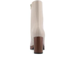 Women's Romer Block Heeled Platform Booties|Journee Collection Clearance