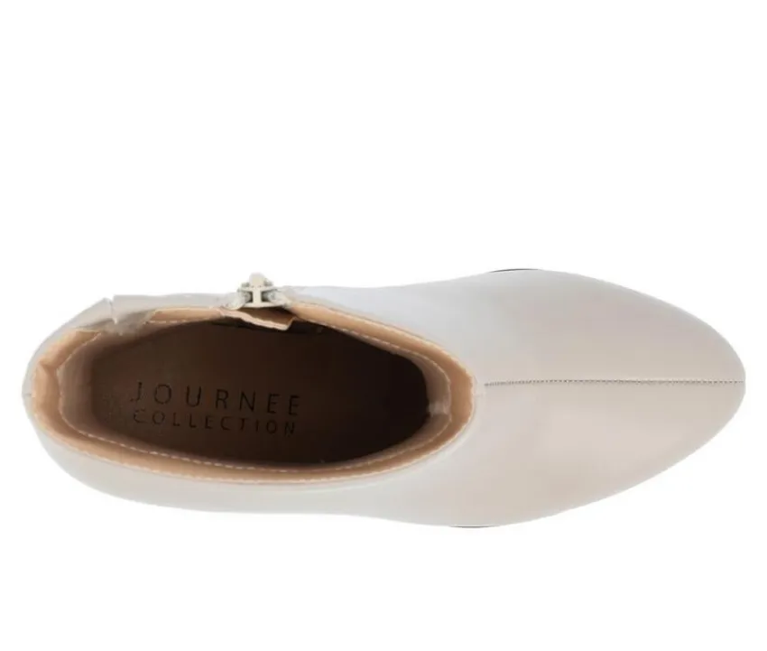 Women's Romer Block Heeled Platform Booties|Journee Collection Clearance