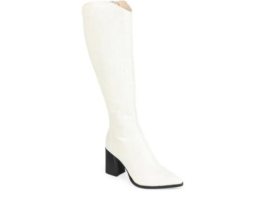 Journee Signature Wide Calf|Tall>Women's Laila-XWC Knee High Heeled Boots