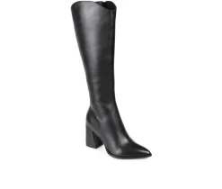 Journee Signature Wide Calf|Tall>Women's Laila-WC Knee High Heeled Boots