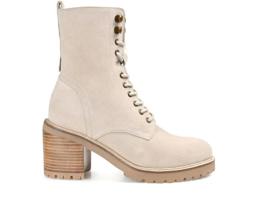Journee Signature Lace Up|Dress>Women's Malle Heeled Lace Up Boots