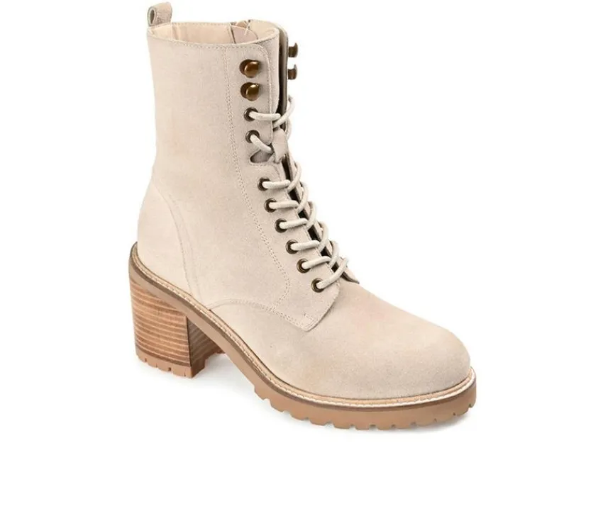 Journee Signature Lace Up|Dress>Women's Malle Heeled Lace Up Boots