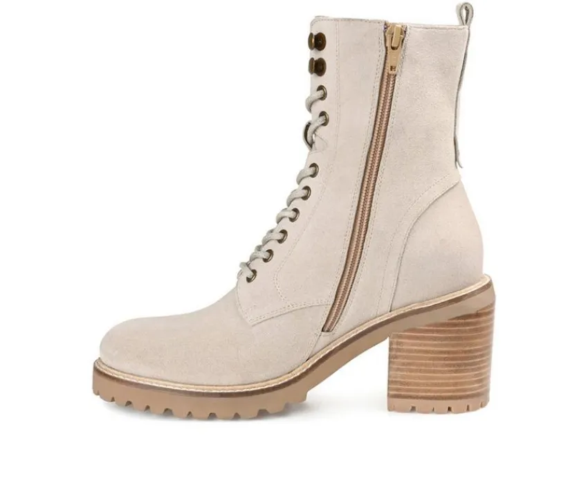 Journee Signature Lace Up|Dress>Women's Malle Heeled Lace Up Boots