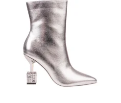 Women's Crown Heeled Booties|Lady Couture