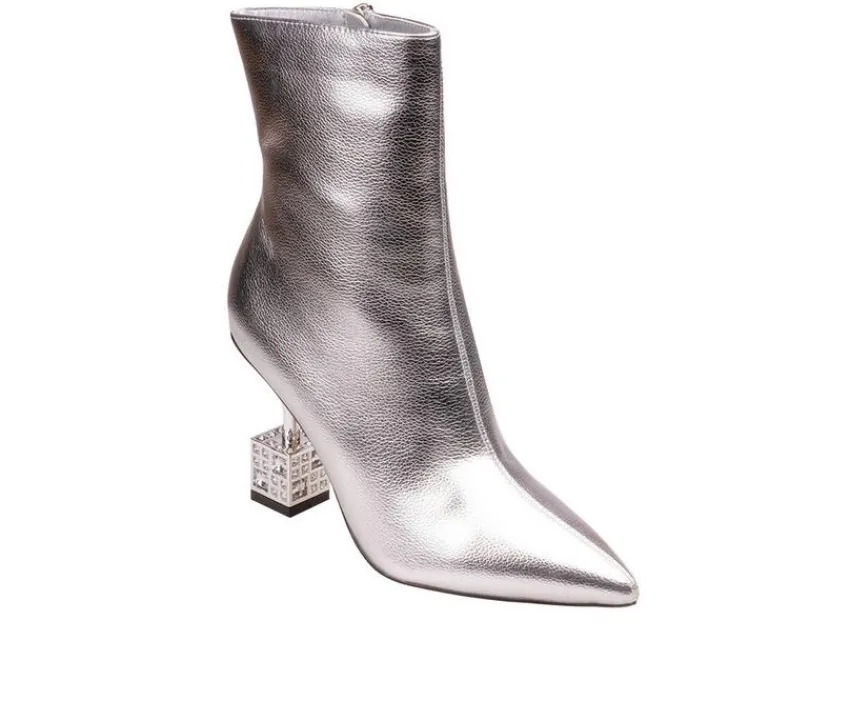 Women's Crown Heeled Booties|Lady Couture