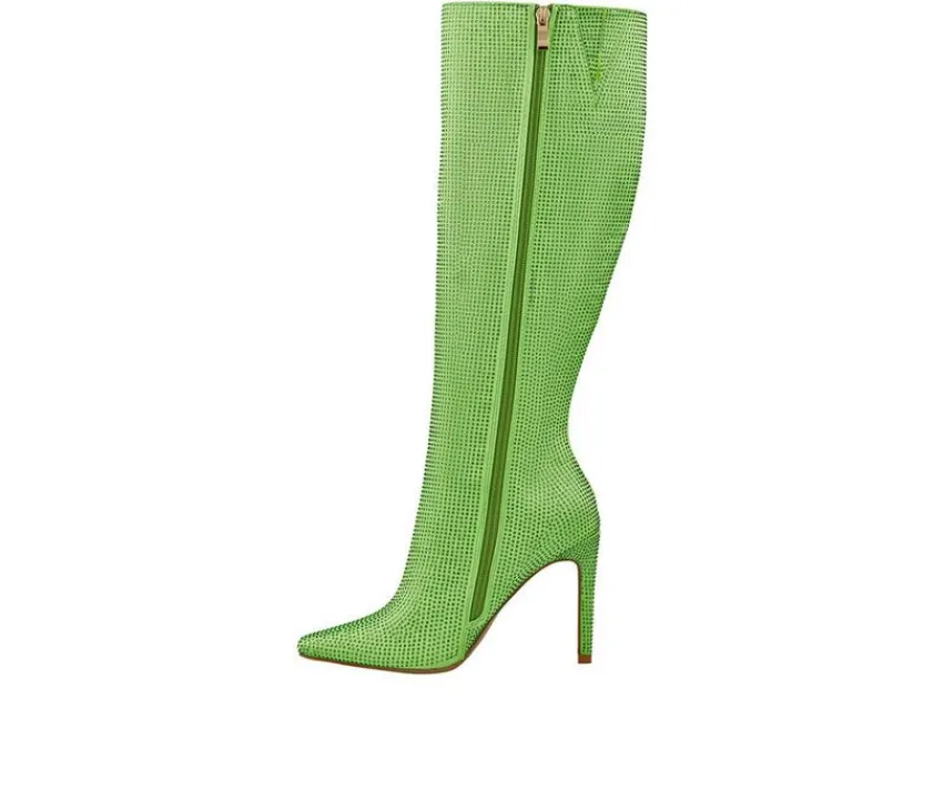 Lady Couture Tall|Dress>Women's Diamond Knee High Stiletto Boots
