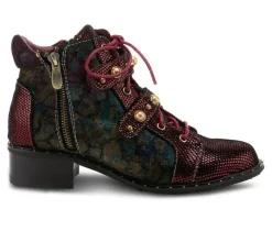 L'Artiste Lace Up|Dress>Women's Chrissy Combat Booties