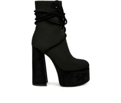 Women's After Pay Platform Heeled Booties|London Rag Online