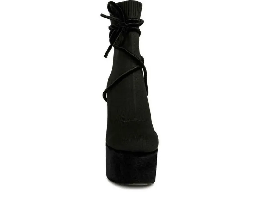 Women's After Pay Platform Heeled Booties|London Rag Online